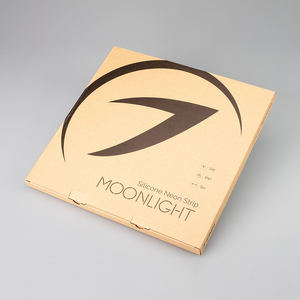 Arlight MOONLIGHT 1213 TOP — гибкий герметичный неон, одноцветный, 24 В, Ш×В 12×13 мм, вертикальный изгиб