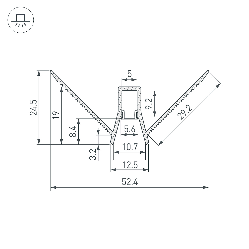 Arlight DECORE-S6-EXT-V-COMFORT — Профиль (Встраиваемый)