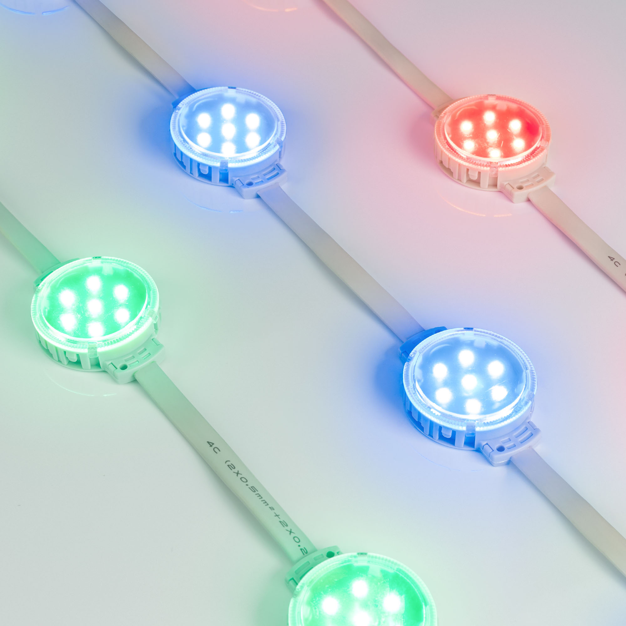Arlight SPI-F7-D50 — герметичные светодиодные модули, RGB, SMD 3535, 24 В, SPI, MT26803, с разъёмом