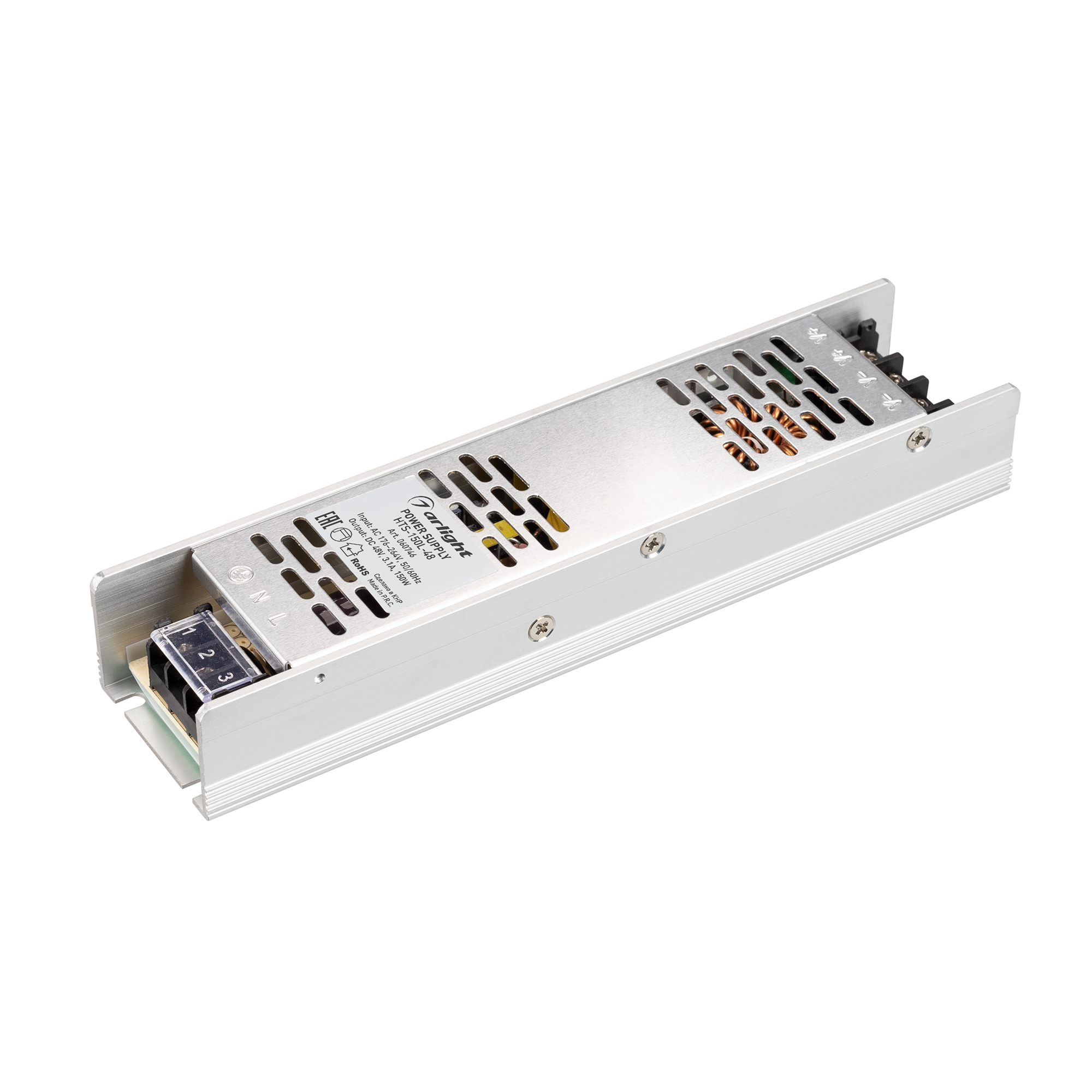 Источник напряжения Блок питания HTS-150L-48 (48V, 3.1A, 150W) (Arlight, IP20 Сетка, 3 года)