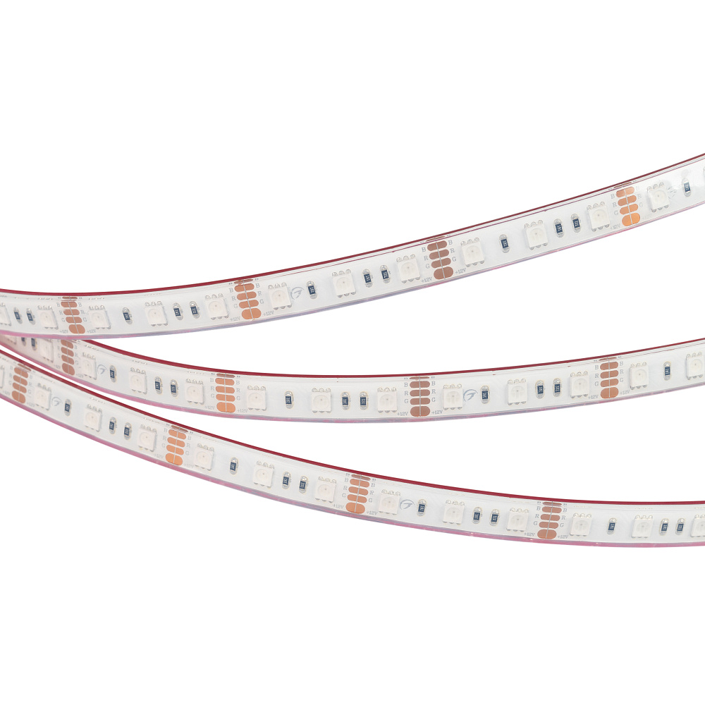 Arlight RTW B60 — Гибкая светодиодная лента — RGB [каналы: 3; исполнение: PFS; герметизация: Силикон, экструзия прозр. прямоуг. - PFS; высота, мм: 5.5; питание, В: 12.0; ширина, мм: 13.0]