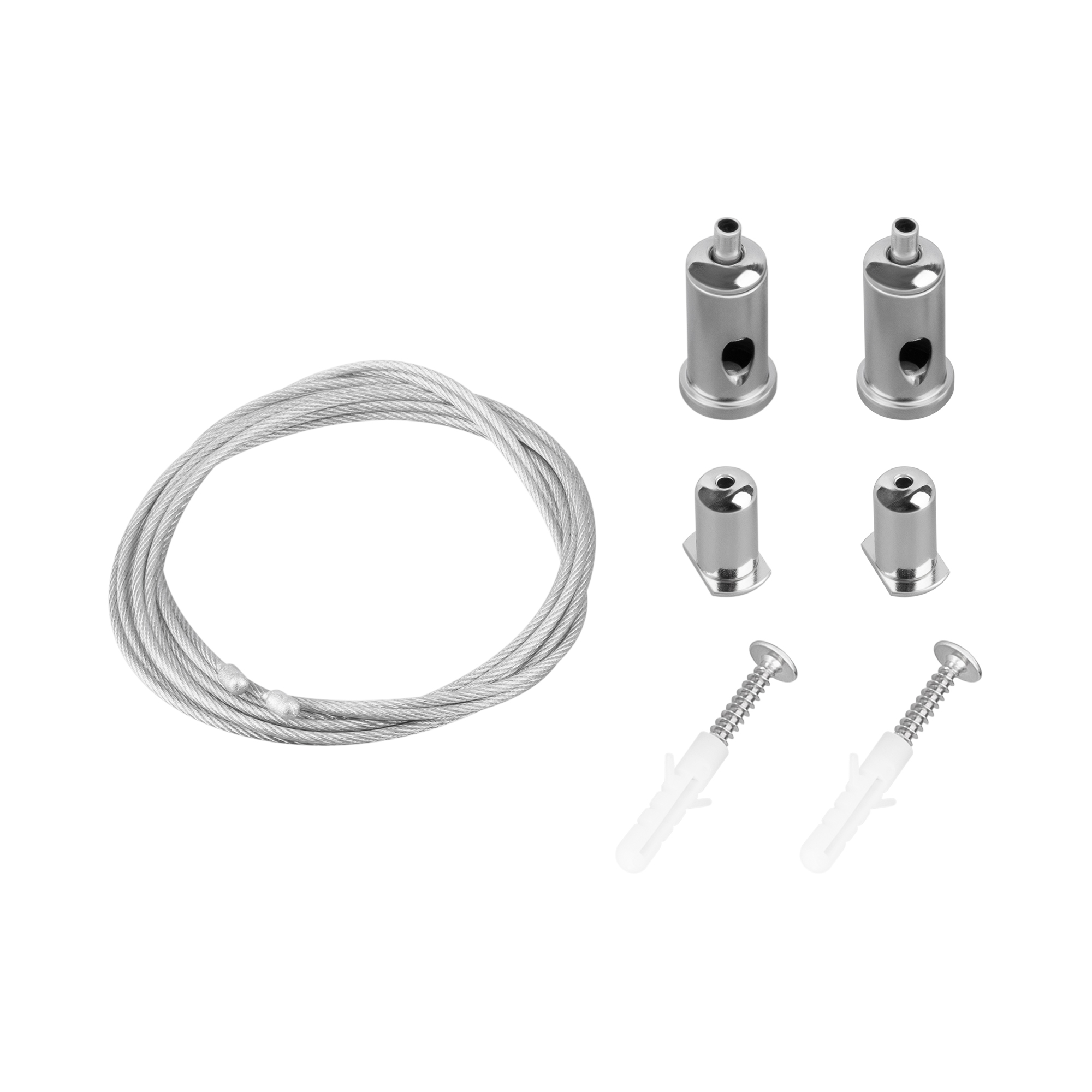 Arlight ALT-TUBU-HANG-L1000 — Тросовый подвес [комплект 2×1 м, 8 винтов, 4 втулки]
