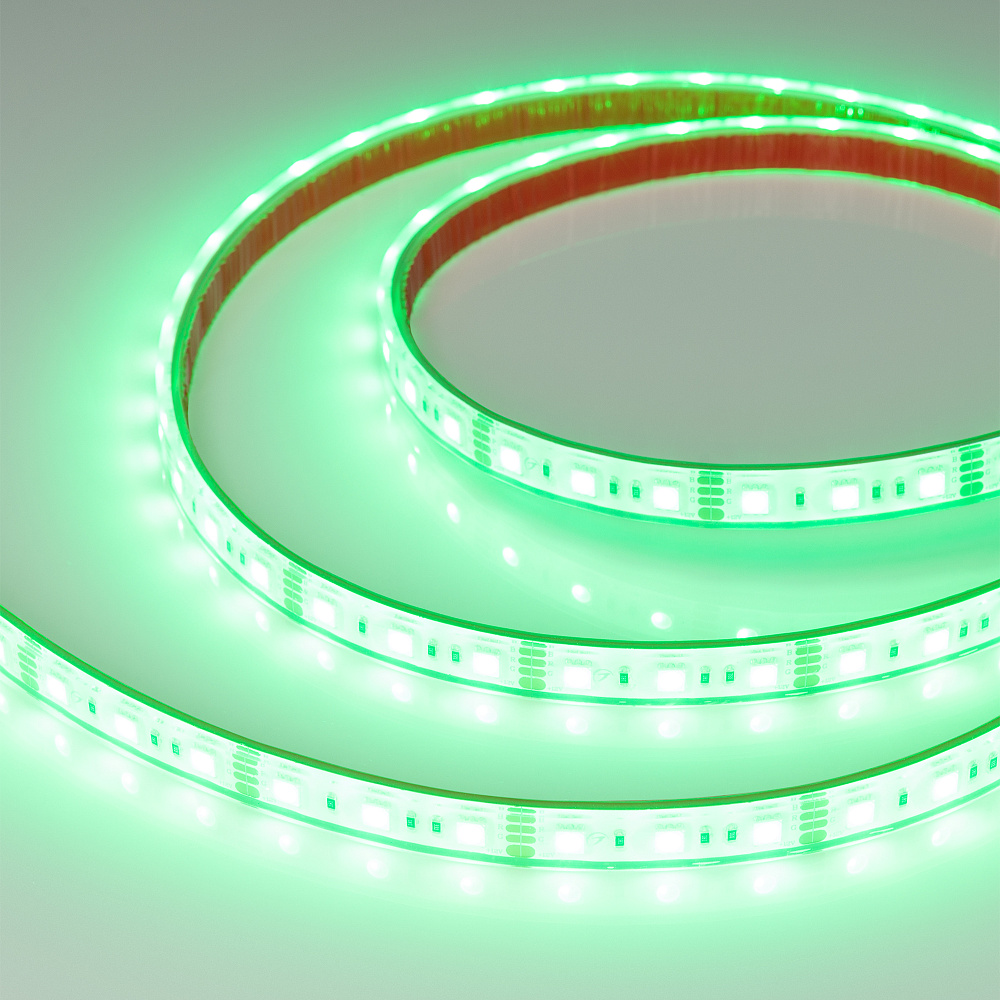 Arlight RTW B60 — Гибкая светодиодная лента — RGB [каналы: 3; исполнение: PFS; герметизация: Силикон, экструзия прозр. прямоуг. - PFS; высота, мм: 5.5; питание, В: 12.0; ширина, мм: 13.0]