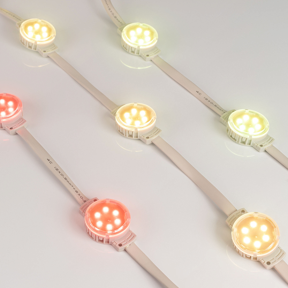 Arlight SPI-F6-D40 — герметичные светодиодные модули, RGB, SMD 3535, 24 В, SPI, MT26803, с разъёмом