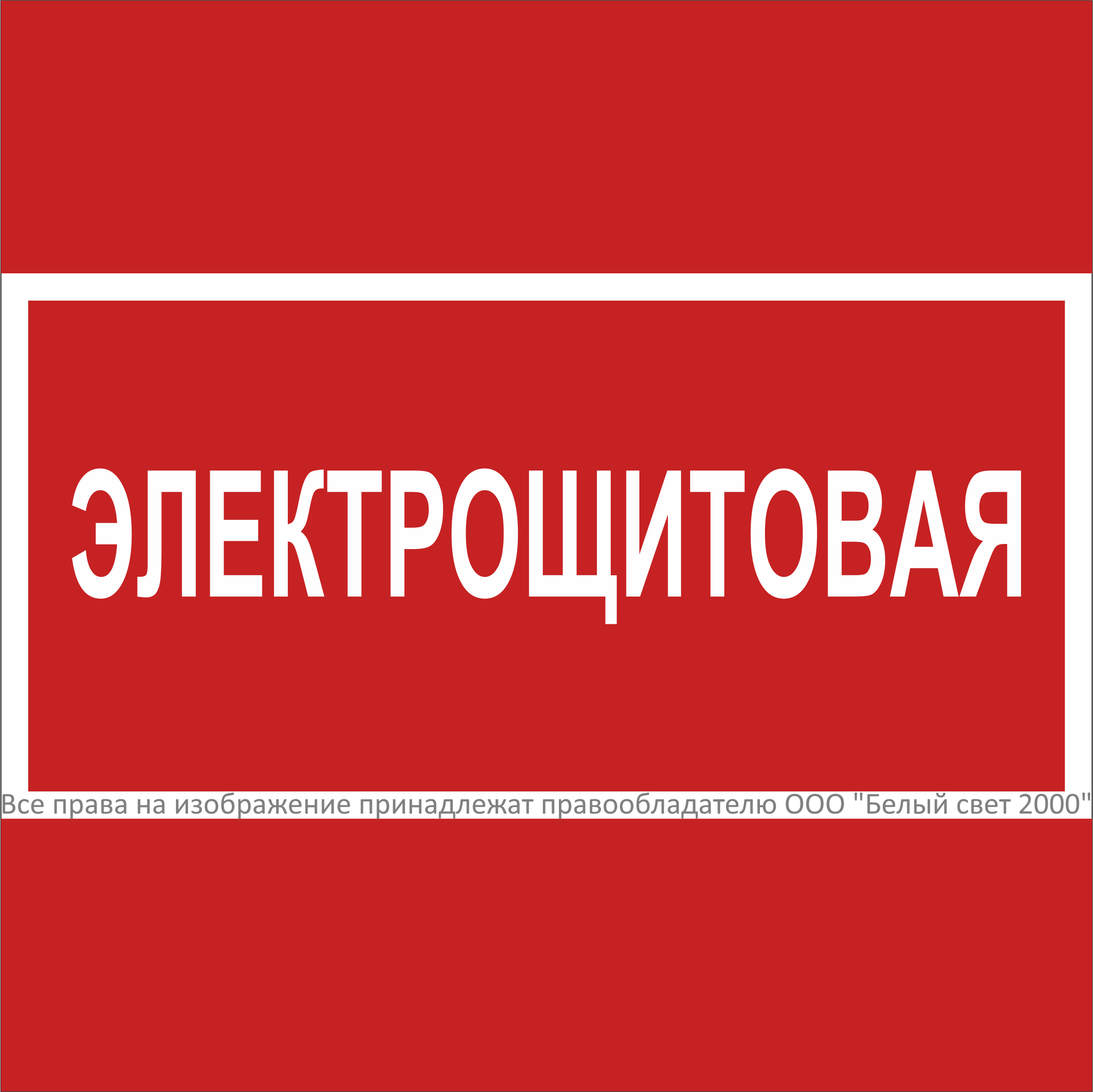 Знак безопасности NPU-2424.T15"Электрощитовая"