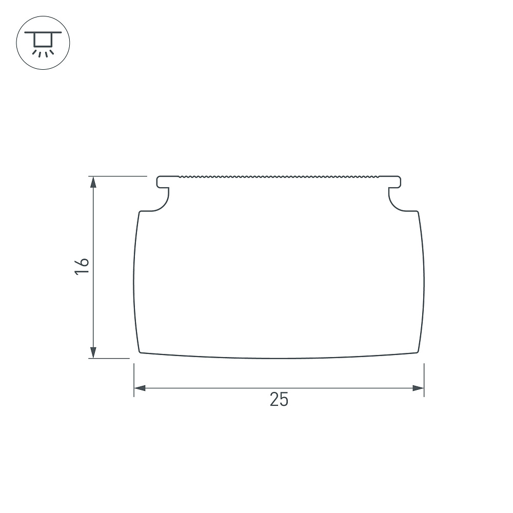 Arlight SL-LINE-W20-145deg — Блочный трёхсторонний экран-диффузор для профилей серии SL-LINE/SL-LINIA20