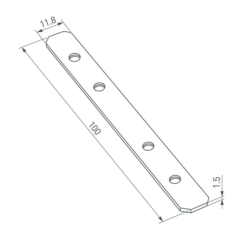 Arlight COMFORT21-V-FANTOM — прямой соединитель профиля
