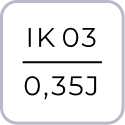 Степень защиты оболочки, код IK03