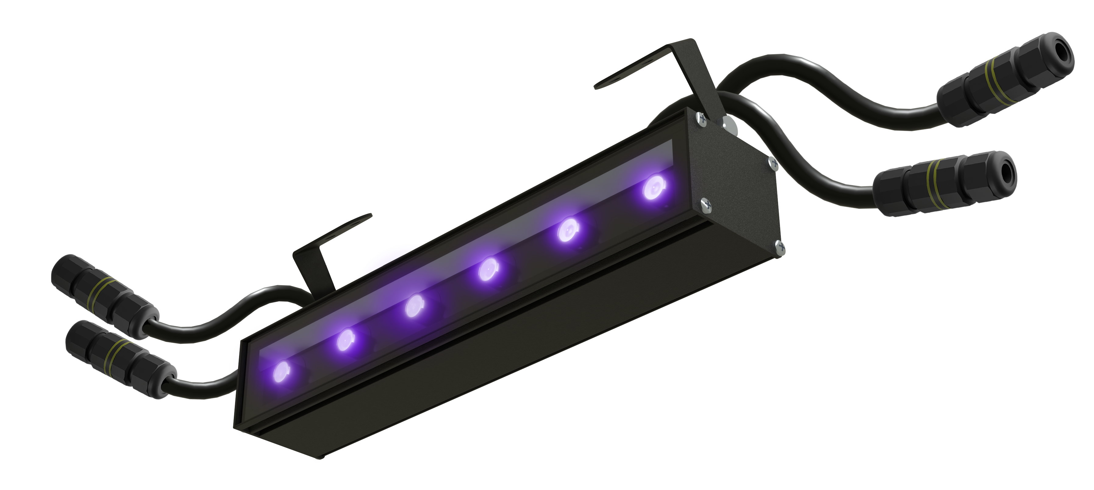 Светильник L-line 300/7/Г35/RGBW/PR/B/24DC IP67 RAL9005 Муар DMX LEDEL