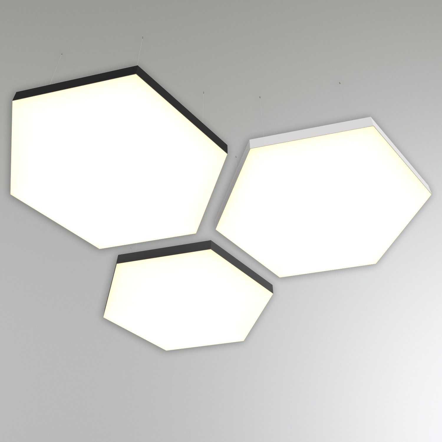 RVE-LBX-HEXA 1400x1212x120 мм. 3000K — Подвесной