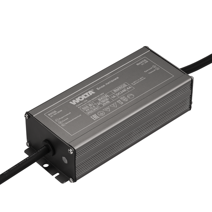Блок питания WOLTA LDA-100W/01-24V 100Вт 24В IP65/IP67