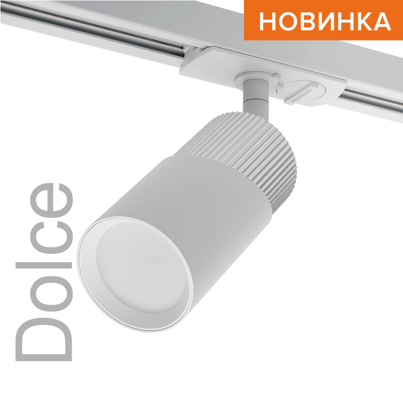 Трековый светильник WOLTA WTL-GU10/06WCH под лампу GU10 Белый / Хром DOLCE