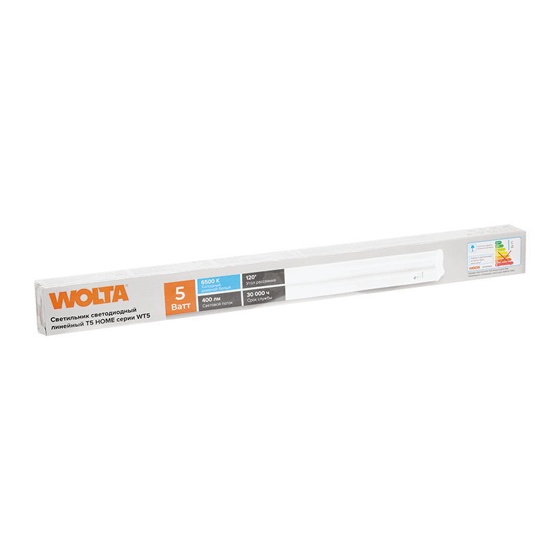 Светодиодный светильник WOLTA WT5W5W30 5Вт 6500К IP20 400лм соединяемый в линию