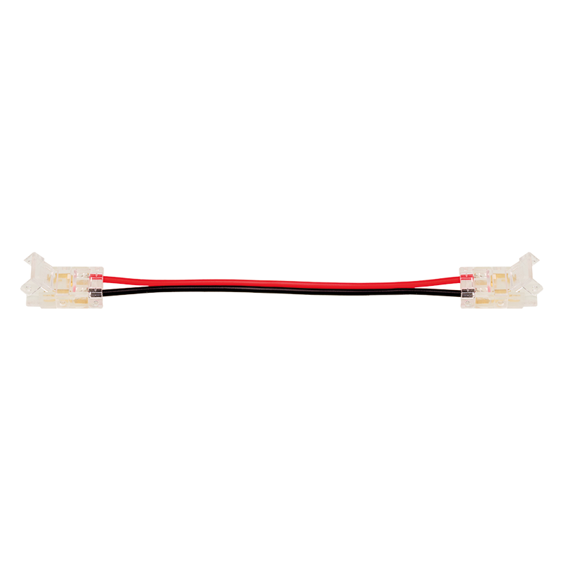 Коннектор WOLTA WLS-2PIN-COB-8MM-2 выводной/последовательный для ленты COB шириной 8мм, провод 10см, комплект 3 шт.