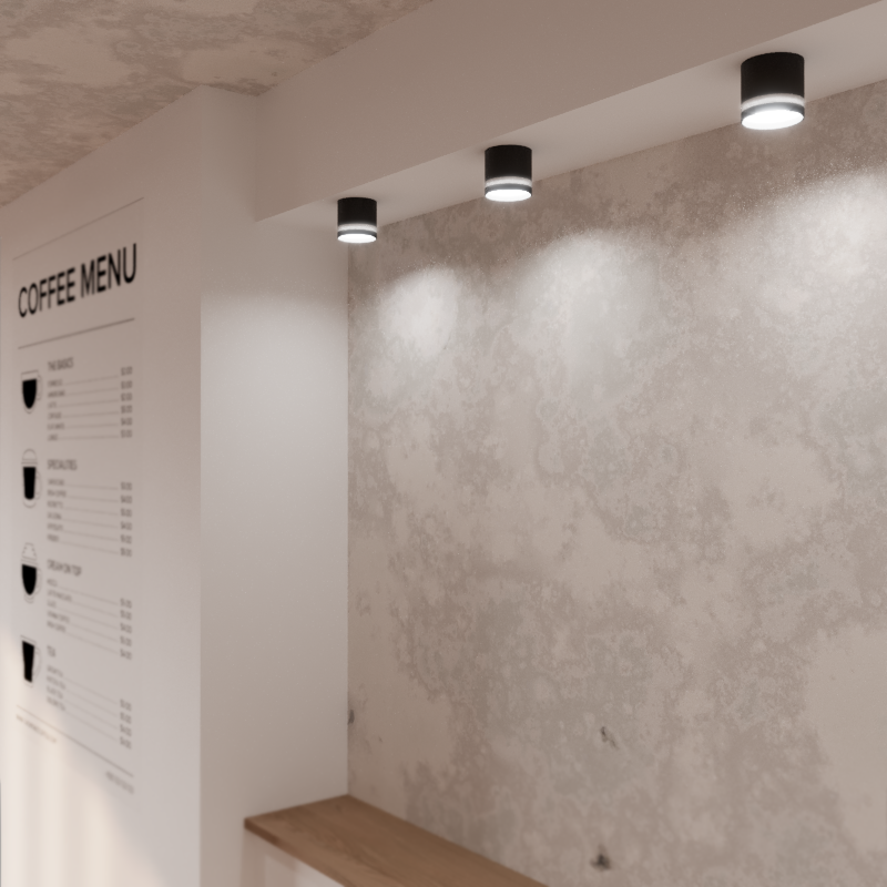 Светильник WOLTA WSL-GX53/04BL под лампу GX53 Черный MODERNO