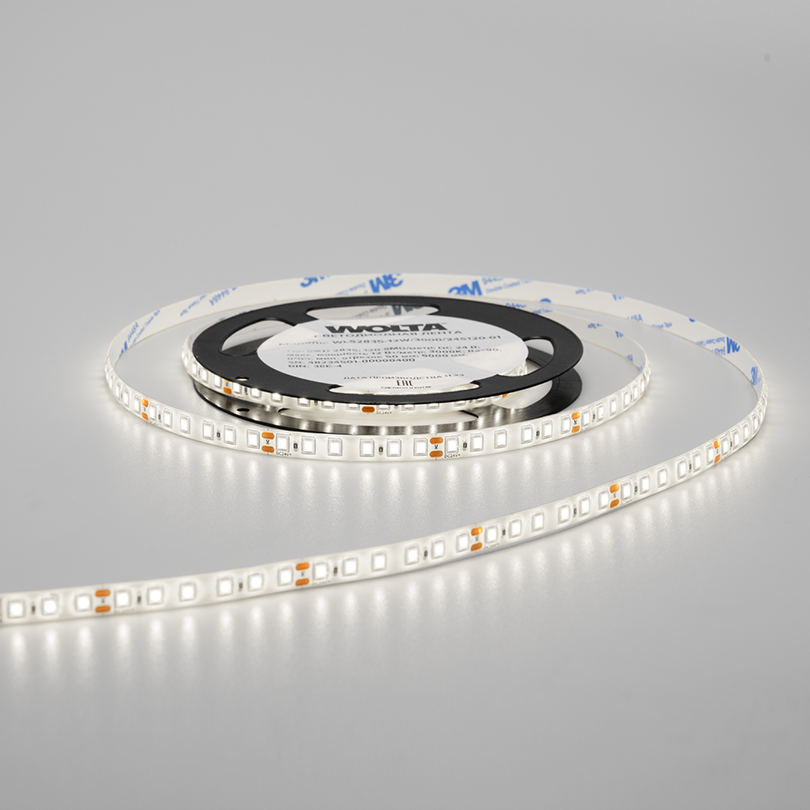 Светодиодная лента WOLTA WLS2835-12W/4000/24S120-01 SMD2835 12Вт 4000К 24В IP65 120 led/m