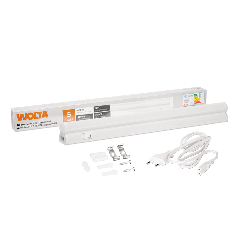 Светодиодный светильник WOLTA WT5S5W30 5Вт 4000К IP20 400лм соединяемый в линию
