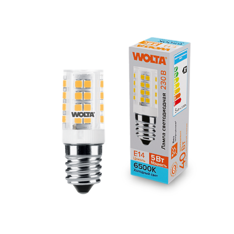 Светодиодная лампа WOLTA WSTD-JCD-5W6KE14-C 5Вт 6500K E14