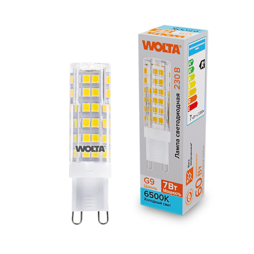 Светодиодная лампа WOLTA WSTD-JCD-7W6KG9-C 7Вт 6500K G9