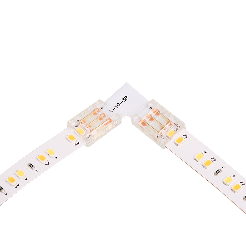 Коннектор WOLTA WLS-3PIN-CCT-SMD-10MM-L угловой для ленты SMD CCT шириной 10мм, комплект 3шт.
