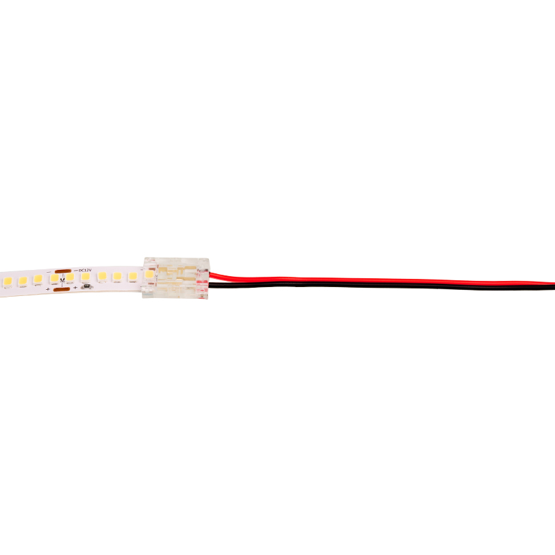 Коннектор WOLTA WLS-2PIN-10MM-MONO-1 выводной для стабилизированной одноцветной SMD ленты 48В 120лед/м шириной 10мм, провод 10см, комплект 3 шт.