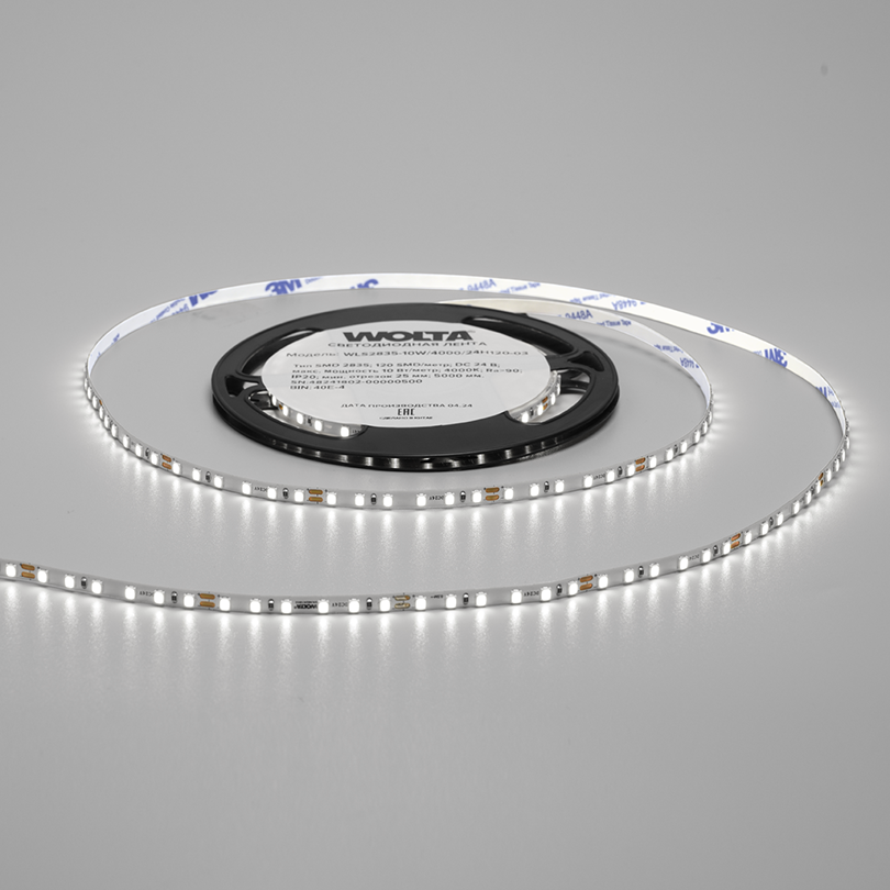 Светодиодная лента WOLTA WLS2835-10W/4000/24H120-03 SMD2835 10Вт 4000К 24В IP20 120 led/m