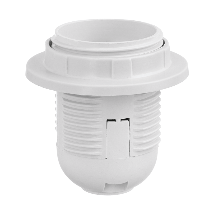 Патрон WOLTA WLH-007 E27 с кольцом, пластиковый, белый