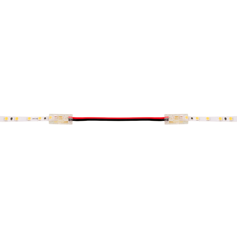 Коннектор WOLTA WLS-2PIN-5MM-MONO-2 выводной/последовательный для одноцветной SMD ленты шириной 5мм, провод 10см, комплект 3шт.