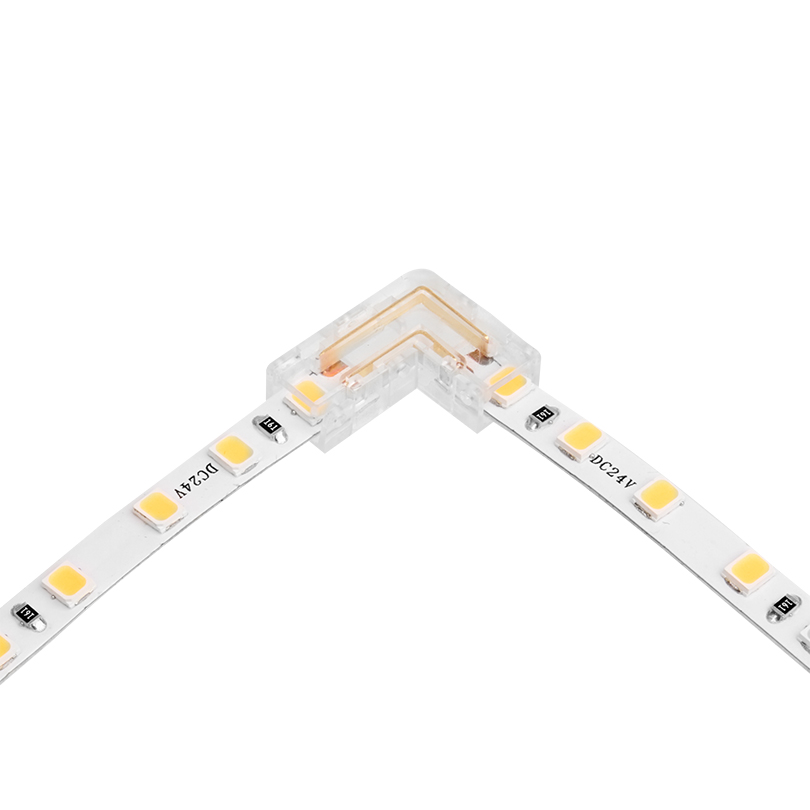 Коннектор WOLTA WLS-2PIN-5MM-MONO-L угловой для одноцветной SMD ленты шириной 5мм, комплект 3шт.