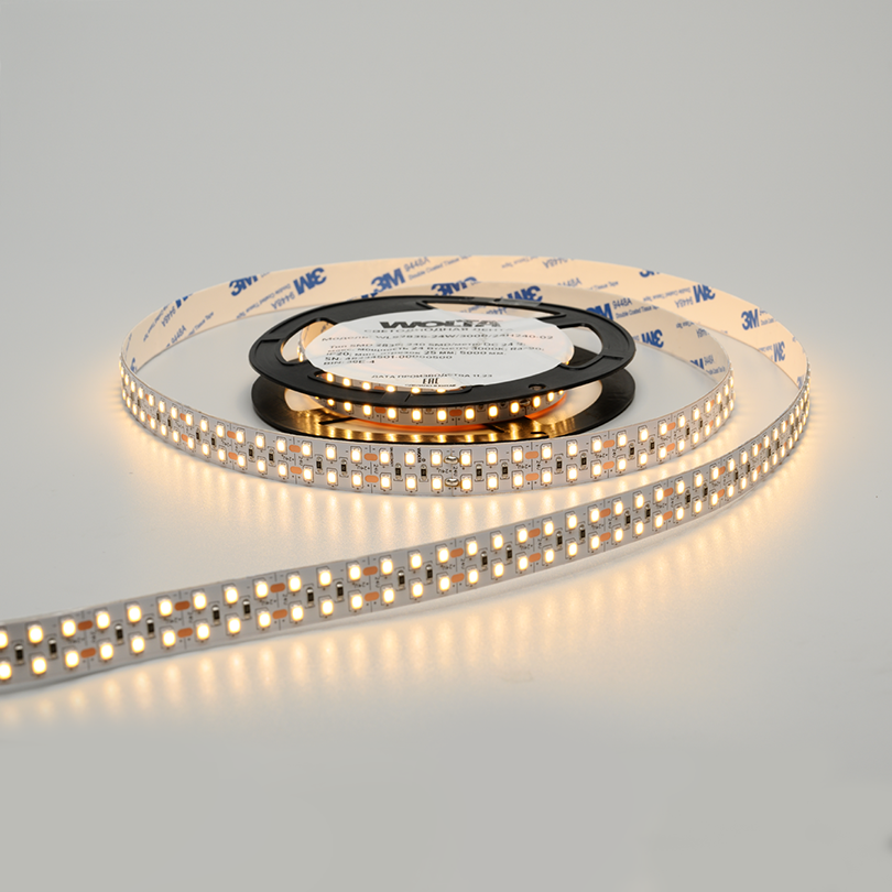 Светодиодная лента WOLTA WLS2835-24W/3000/24H240-02 SMD2835 24Вт 3000K IP20 240 led/m двухрядная