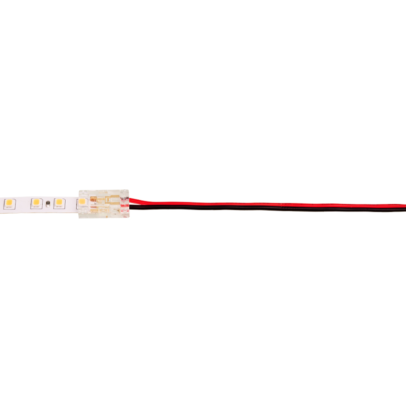 Коннектор WOLTA WLS-2PIN-8MM-MONO-1 выводной для одноцветной SMD ленты шириной 8мм, провод 10см, комплект 3шт.