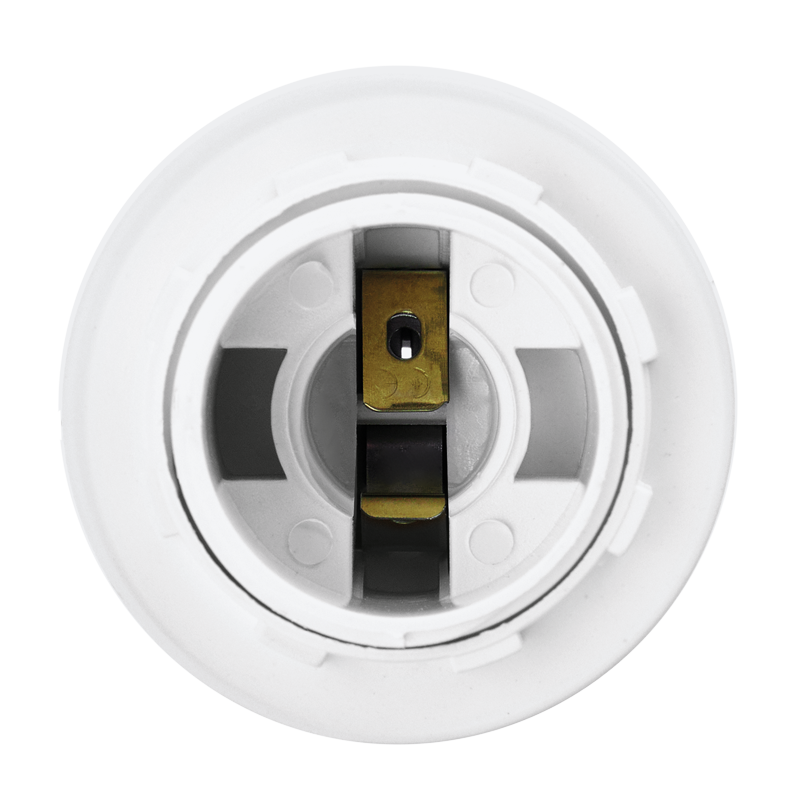 Патрон WOLTA WLH-007 E27 с кольцом, пластиковый, белый