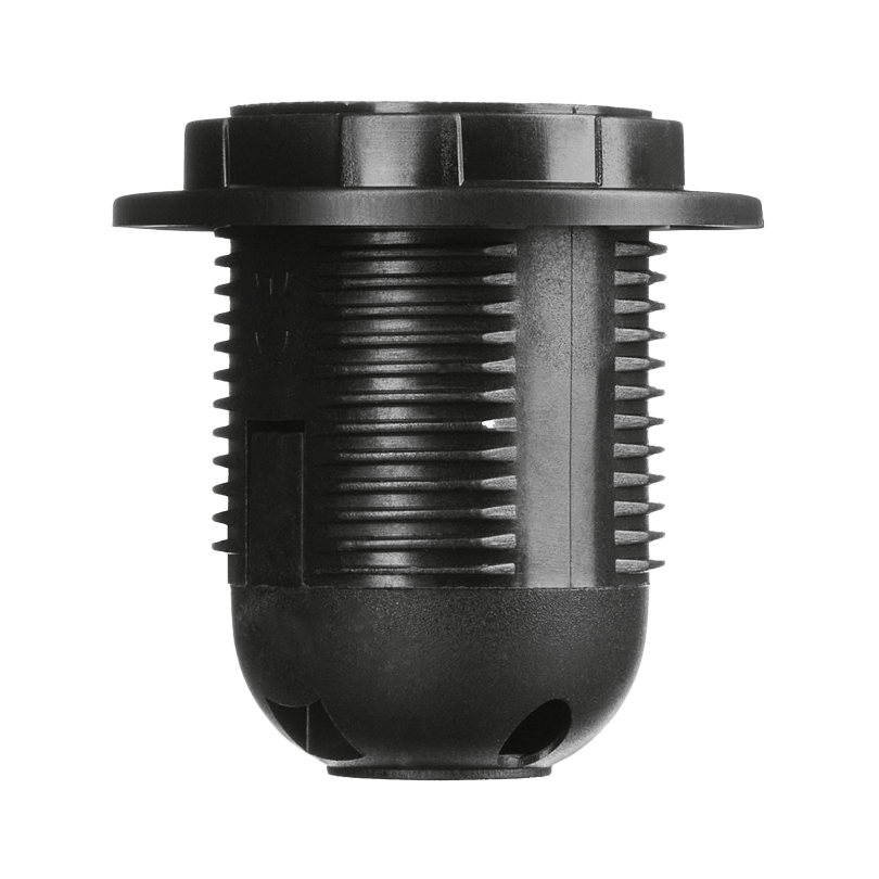 Патрон WOLTA WLH-008 E27 с кольцом, пластиковый, черный