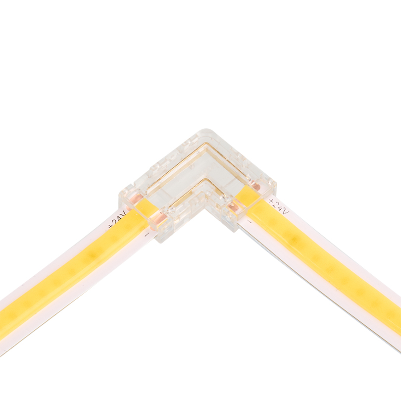 Коннектор WOLTA WLS-2PIN-COB-8MM-L угловой для ленты COB шириной 8мм, комплект 3шт.
