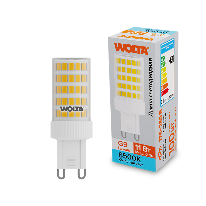 Светодиодная лампа WOLTA WSTD-JCD-11W6KG9-C 11Вт 6500K G9