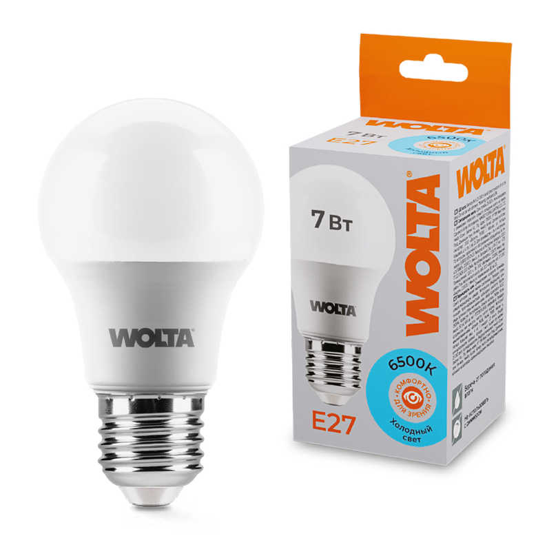 Светодиодная лампа WOLTA 25W55BL7E27 7Вт 6500К E27