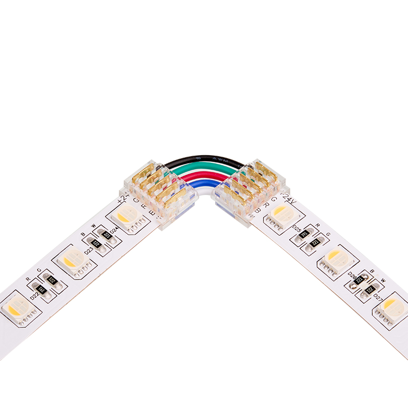 Коннектор WOLTA WLS-5PIN-RGBW-12MM-L угловой для ленты SMD RGB шириной 12мм, комплект 3шт.
