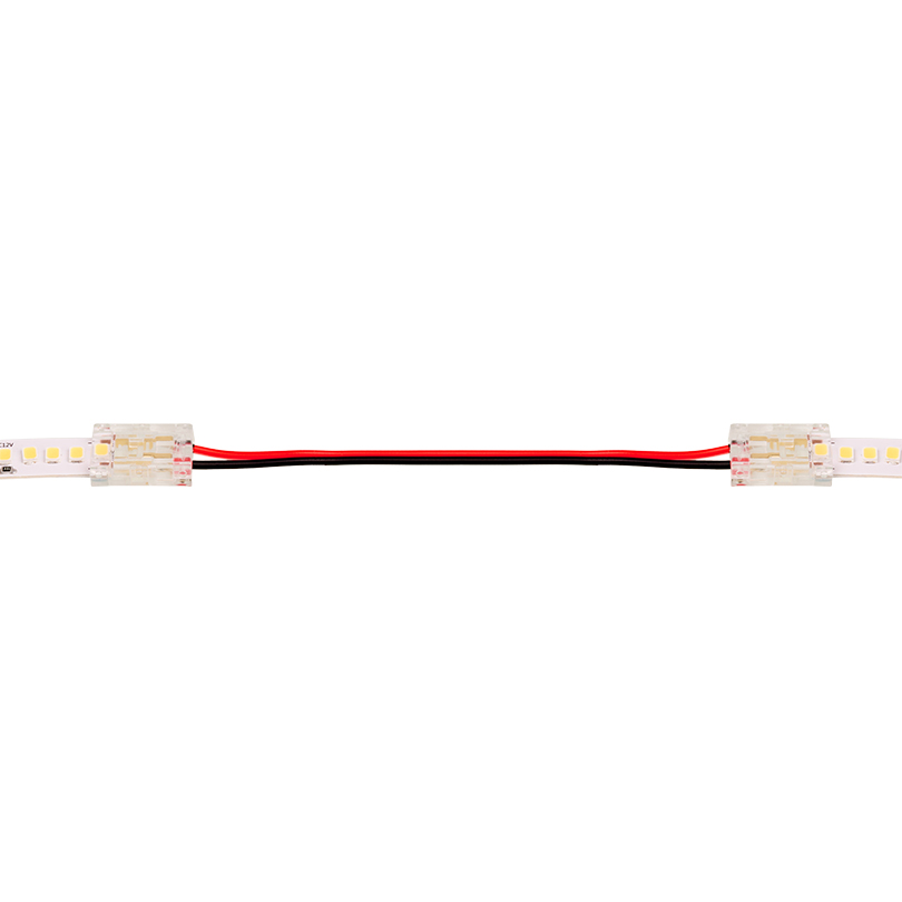 Коннектор WOLTA WLS-2PIN-10MM-MONO-2 выводной/последовательный для стабилизированной одноцветной SMD ленты 48В 120лед/м шириной 10мм, комплект 3 шт.