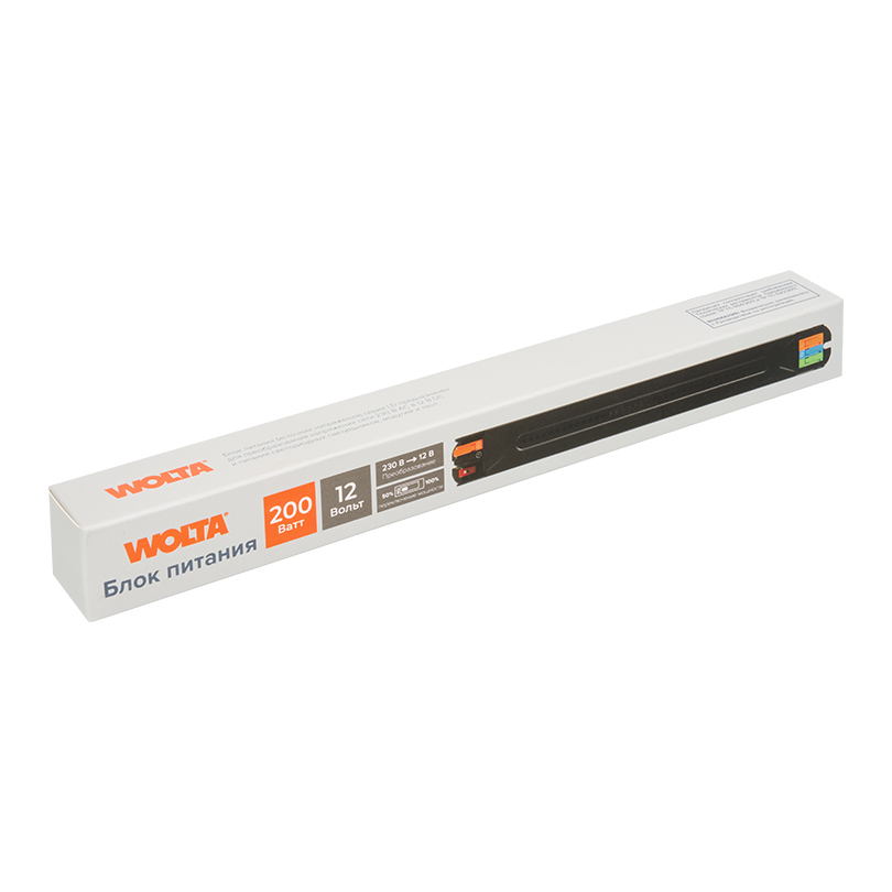 Блок питания WOLTA LD-200W/03-12V 200Вт 12В IP20 с переключением мощности 50-100%
