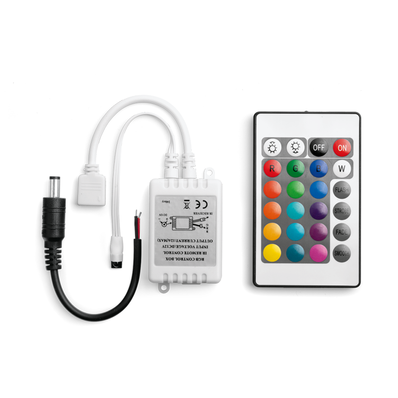 Контроллер WOLTA WLC-CP/03 с пультом мини для светодиодной ленты RGB разъем питания DC Jack ПАПА 3-pin 12В