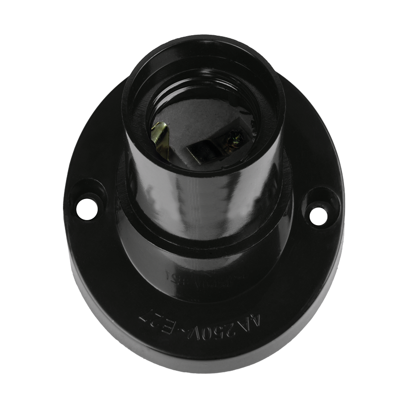 Патрон WOLTA WLH-014 E27 настенный наклонный, карболитовый, цвет черный