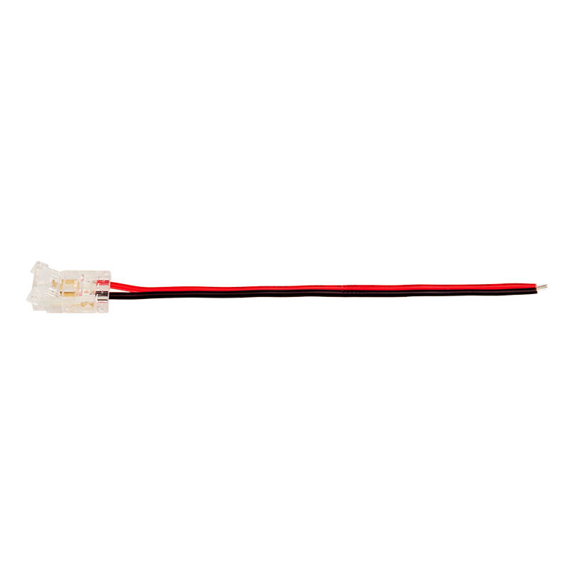 Коннектор WOLTA WLS-2PIN-8MM-MONO-1 выводной для одноцветной SMD ленты шириной 8мм, провод 10см, комплект 3шт.