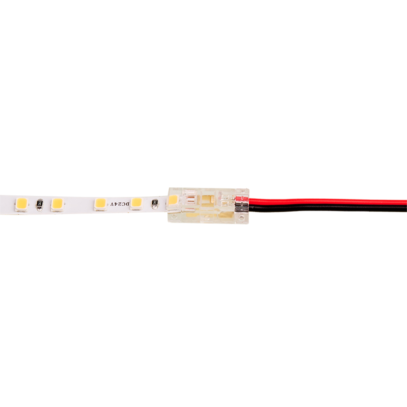 Коннектор WOLTA WLS-2PIN-5MM-MONO-1 выводной для одноцветной SMD ленты шириной 5мм, провод 10см, комплект 3шт.