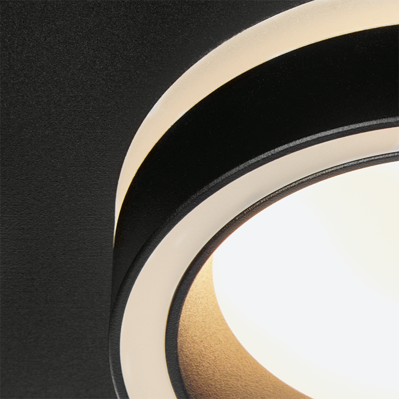 Светильник WOLTA WDL-GX53/06BL-02 под лампу GX53 Черный LUCE