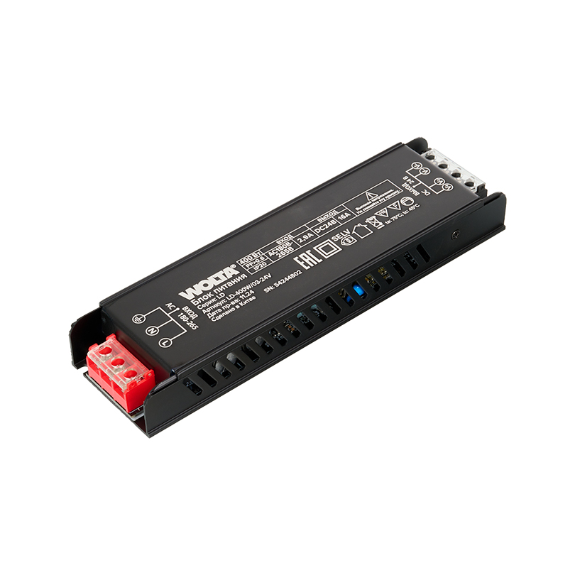 Блок питания WOLTA LD-400W/03-24V 400Вт 24В IP20
