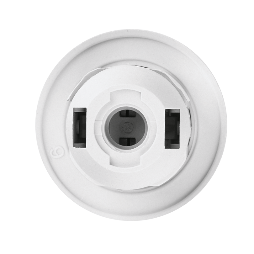 Патрон WOLTA WLH-007 E27 с кольцом, пластиковый, белый