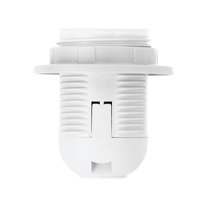 Патрон WOLTA WLH-007 E27 с кольцом, пластиковый, белый